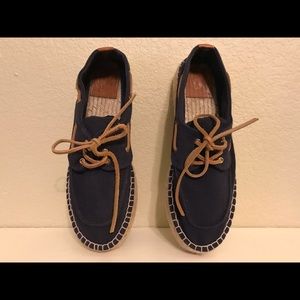 Tory Burch Lace Up Platform Espadrilles Sz 9